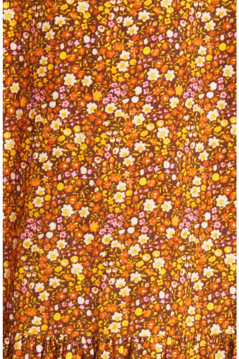 Floral Ditsy Long Sleeve Corduroy Midi Dress, Alternate, color, 1126 - BLOOM