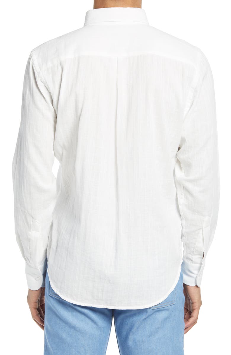 Naked & Famous Denim Slim Fit Double Weave Button-Down Shirt, Alternate, color,