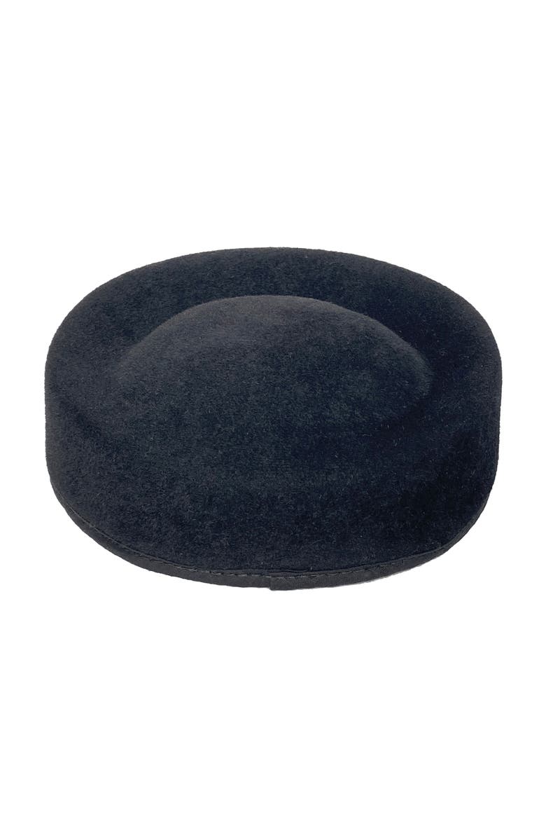 Binata Millinery Kahon Pillbox Fascinator Hat, Alternate, color, Black