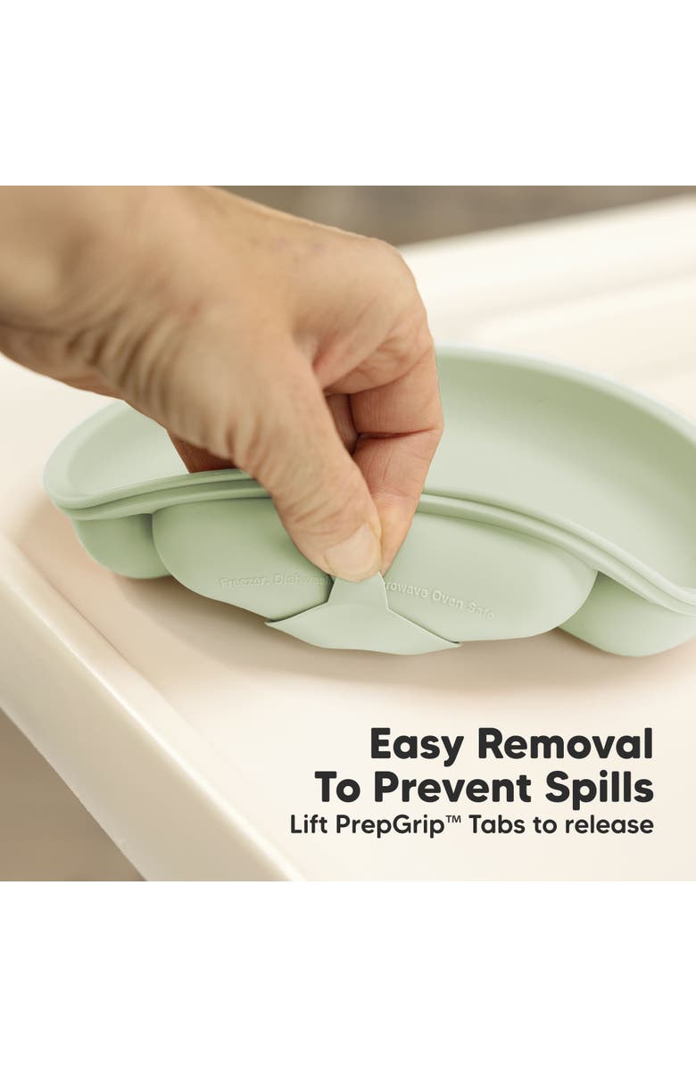 KeaBabies 3-Pack Prep Silicone Suction Plates with Lids, Alternate, color, Macaron