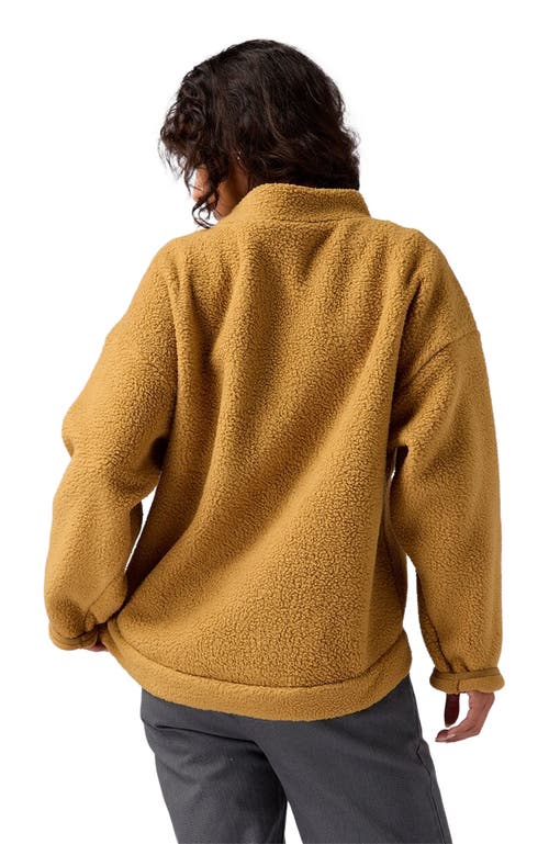 Backcountry Wander Pile-fleece Mock-neck Top In Brown