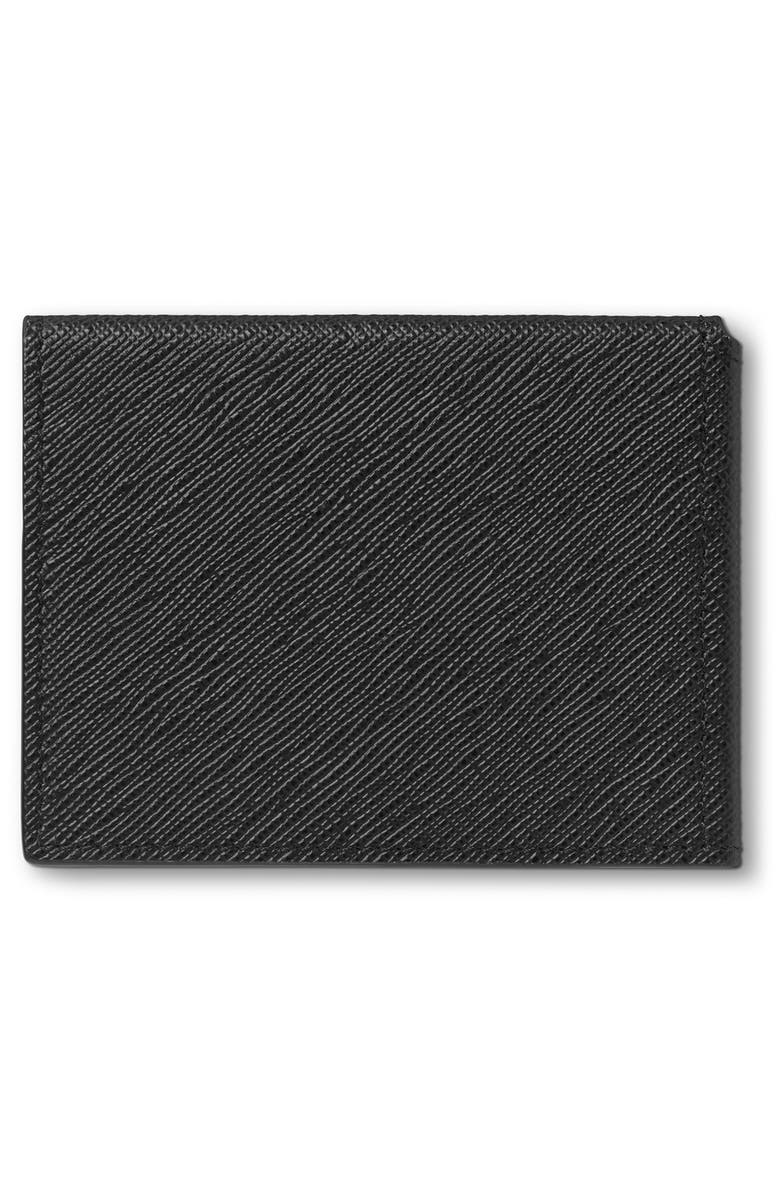 Montblanc Sartorial Trifold Leather Card Holder, Alternate, color, Black