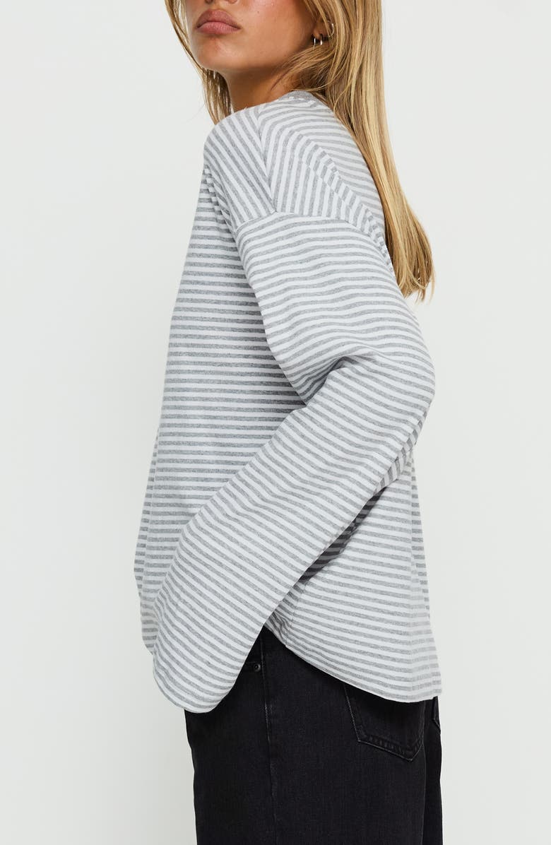 Princess Polly Settle Down Stripe Knit Top, Alternate, color, 