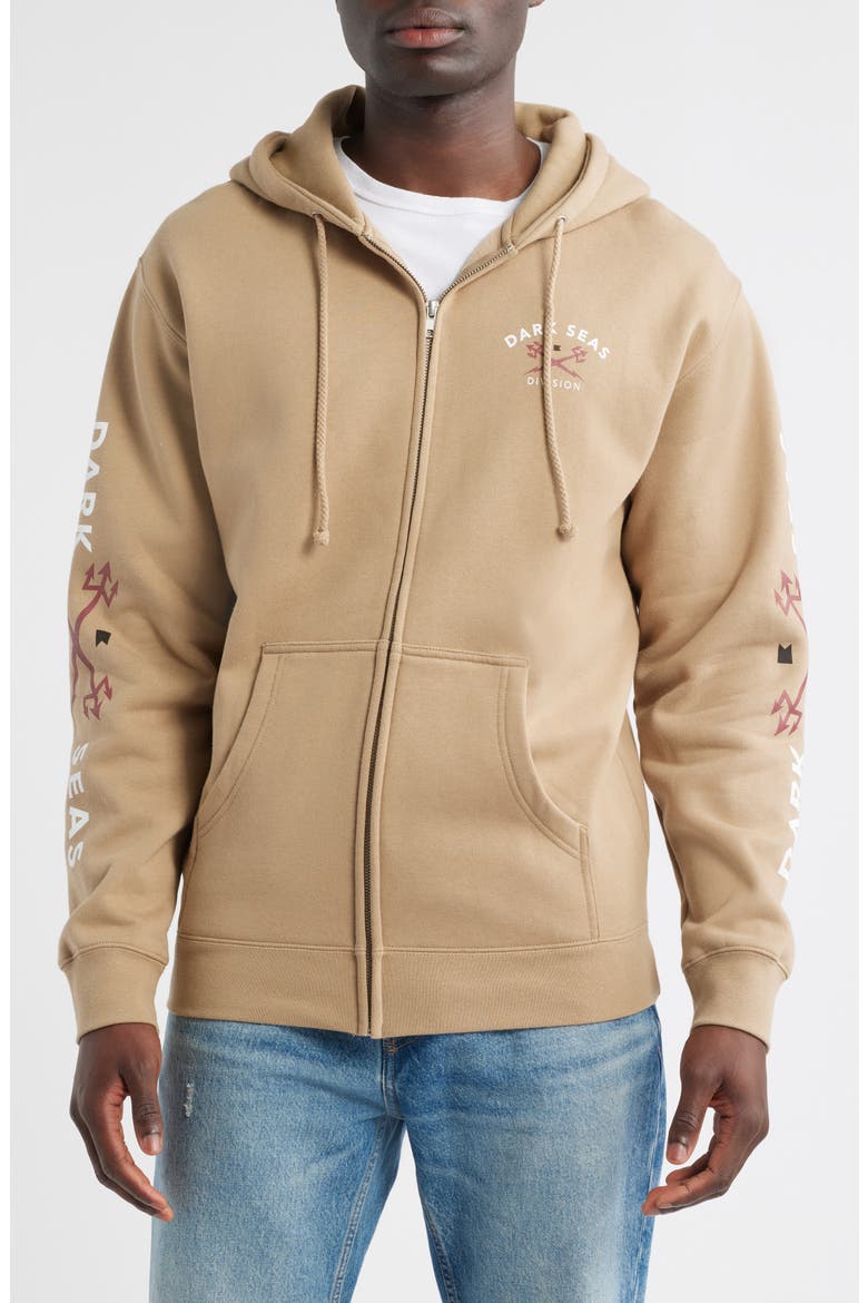 Headmaster III Zip Fleece Hoodie, Alternate, color, SANDSTONE
