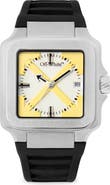 Off-White Proto Layer Square Silicone Strap Watch, 38mm x 46.5mm