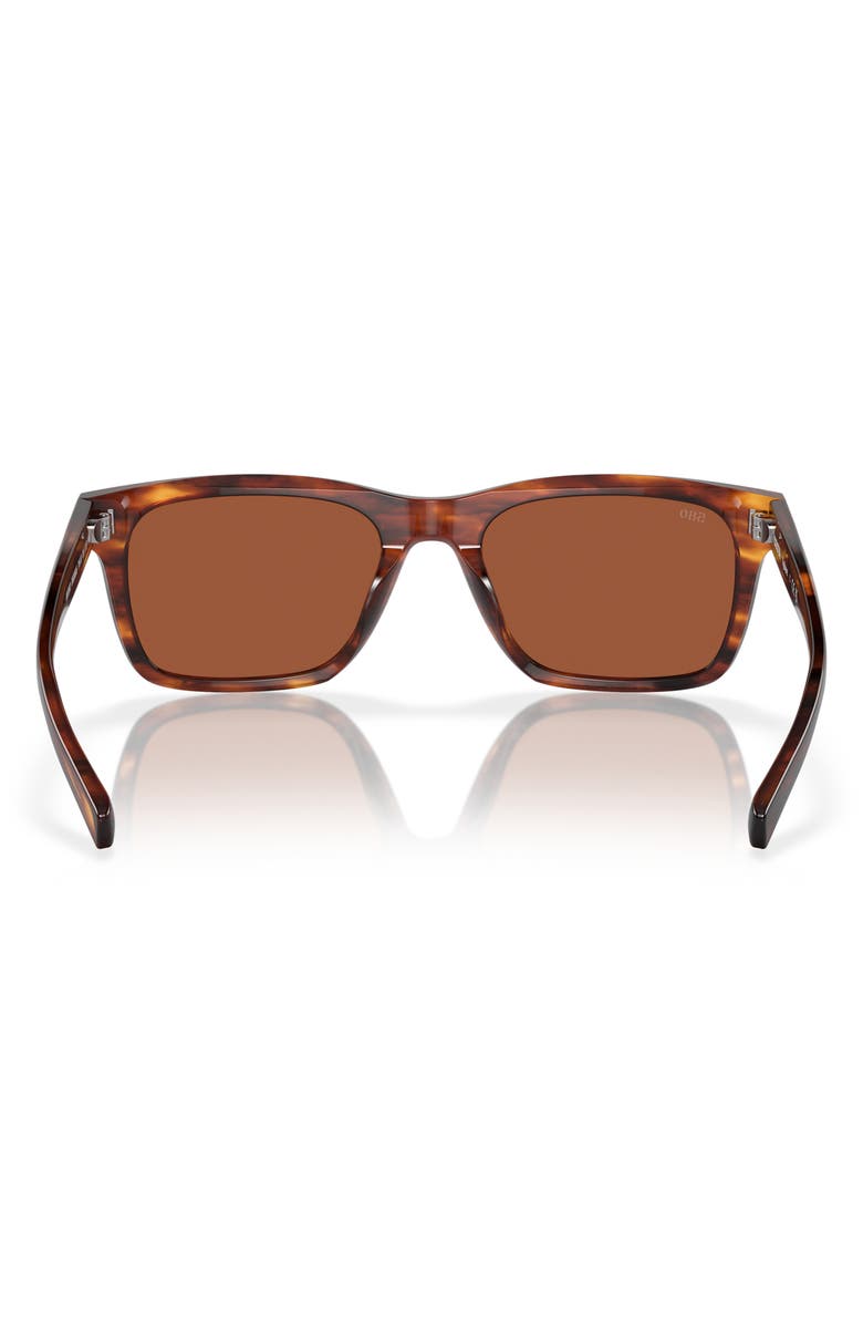 Costa Del Mar Tybee 55mm Mirrored Polarized Rectangular Sunglasses, Alternate, color, 