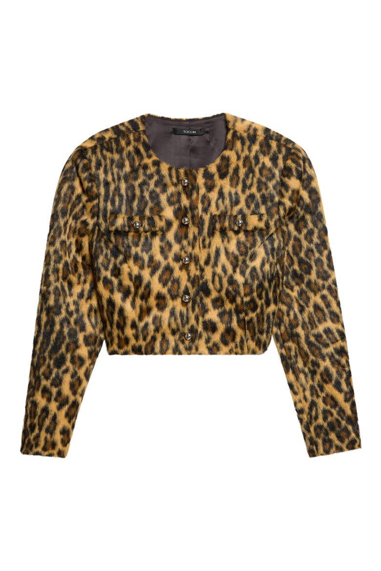 Aivana Faux Fur Button Jacket, Alternate, color, MULTI