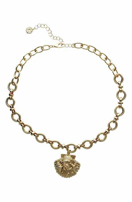 OLIVIA WELLES Shell Pendant Necklace