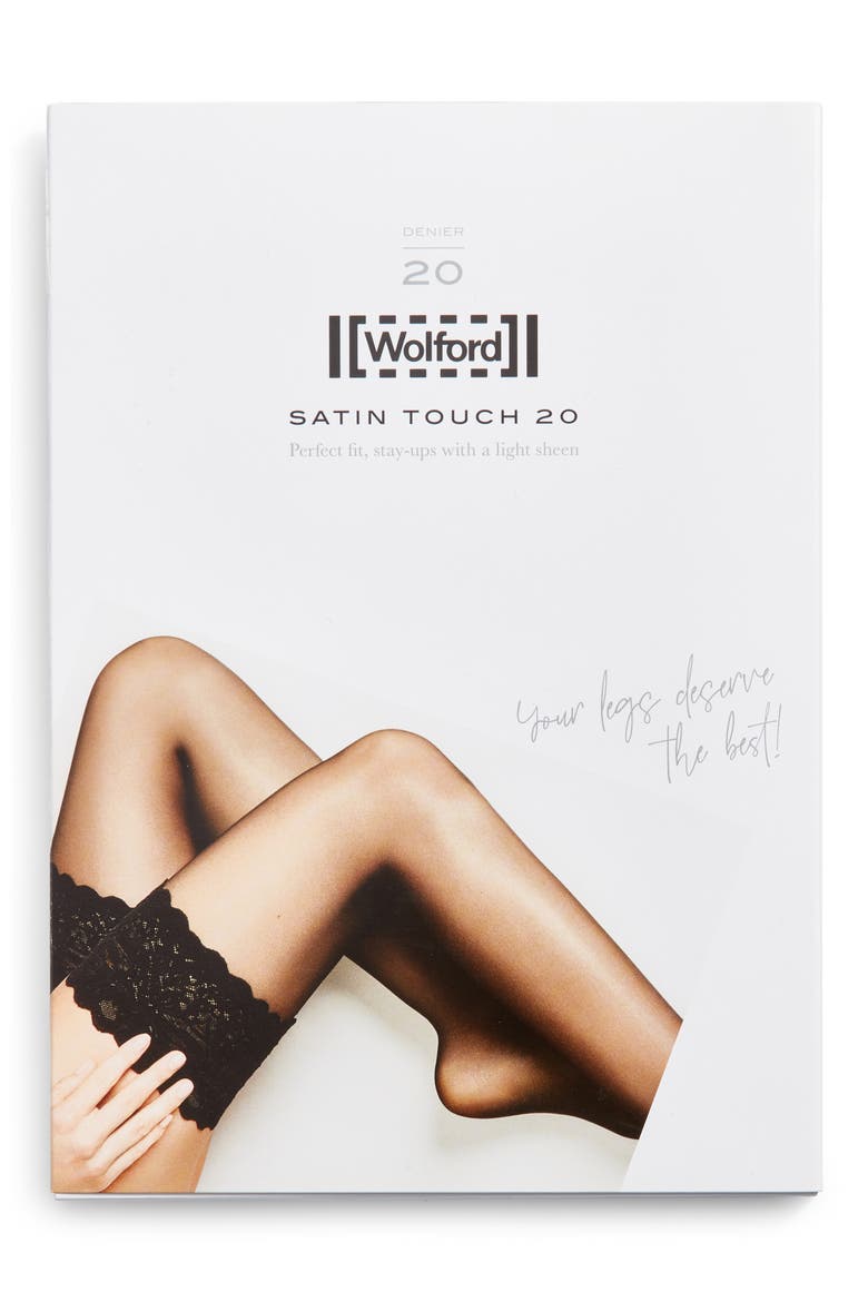 Satin Touch 20 Stay-Up Stockings, Alternate, color, COSMETIC