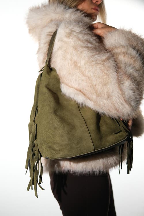 Forever & Always Shoes Vals Leather Shoulder Bag In Green