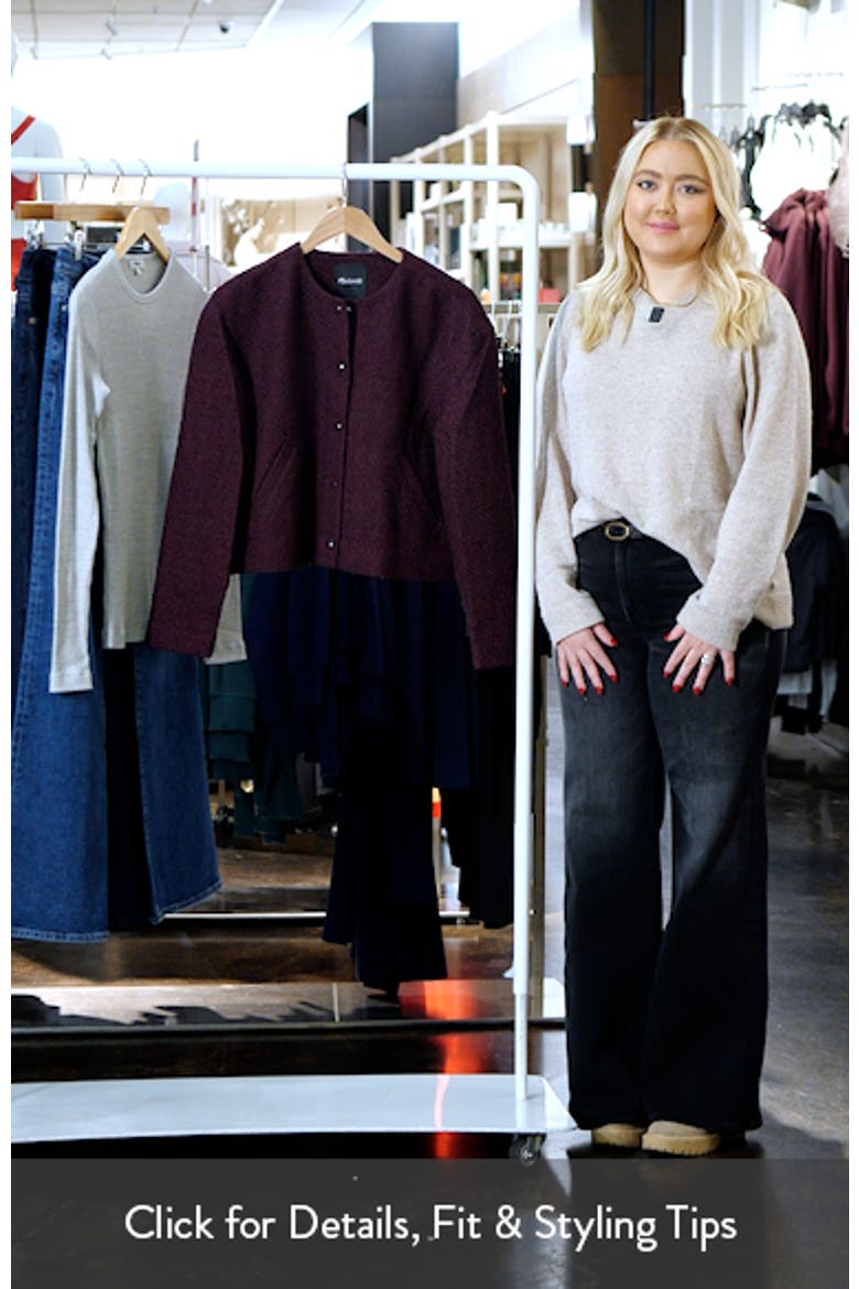 Collarless Tweed Jacket (Women) | Nordstrom