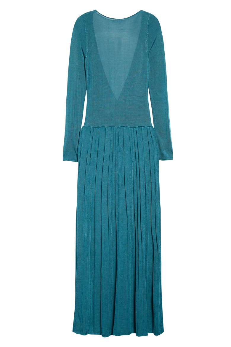 Kingsley Pleated Long Sleeve Column Dress, Alternate, color, TATUM