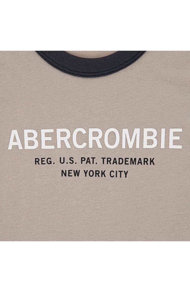 abercrombie kids Kids' Ringer Logo Graphic T-Shirt, Alternate, color, Simply Taupe