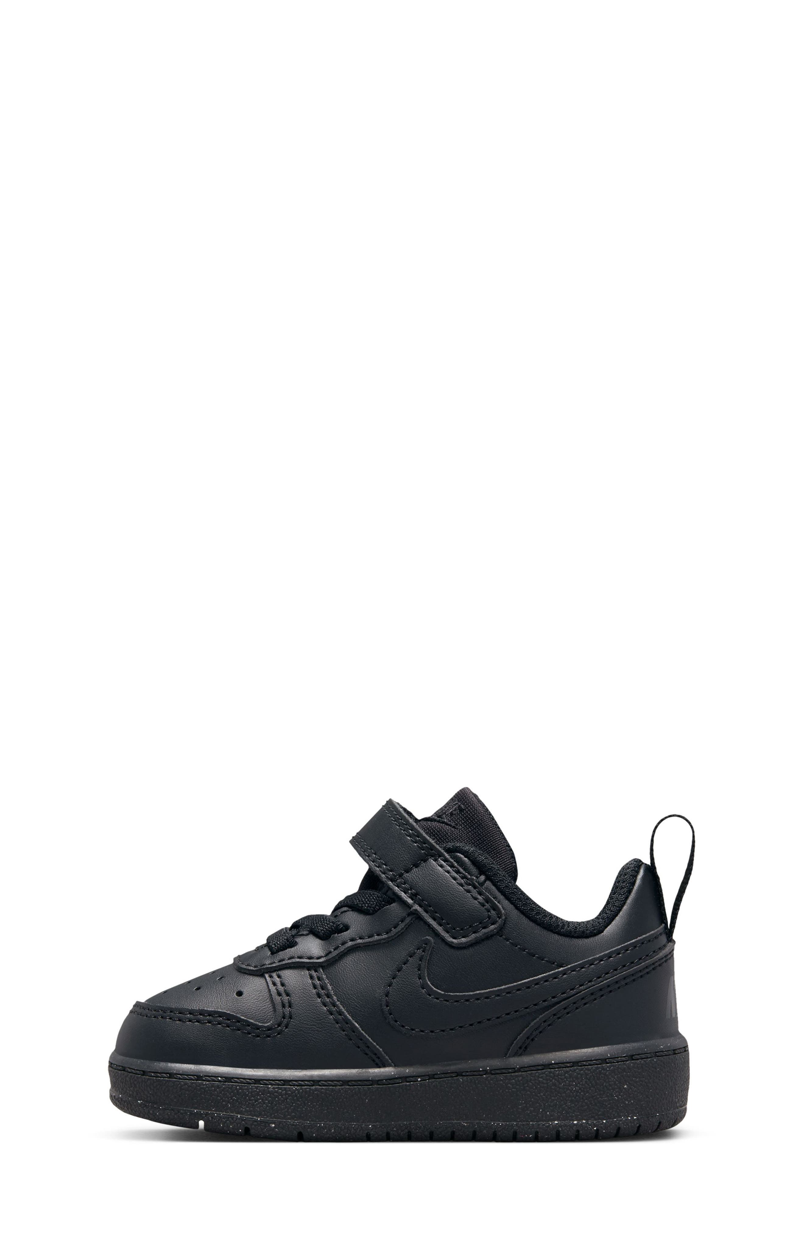 Nike Kids' Court Borough Low Recraft Sneaker, Alternate, color, Black/ Black/ Black