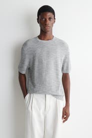 COS Relaxed Bouclé-knit T-shirt