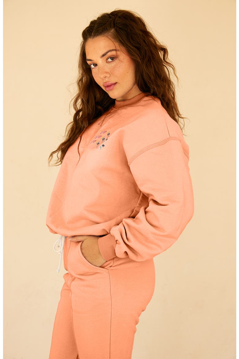 DD Wave Long Sleeve Crewneck, Alternate, color, Pink Sands