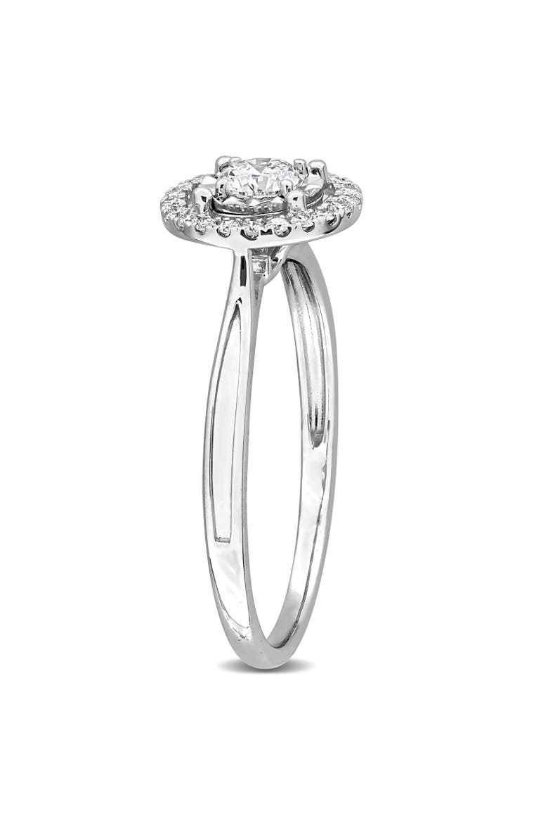 Lab-Grown Diamond Floating Halo Ring 14k, Alternate, color, White Gold