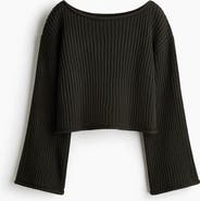 H&M Rib-knit Boat-neck Jumper