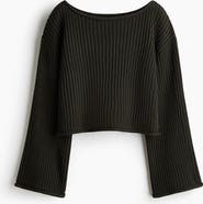 H&M Rib-knit Boat-neck Jumper