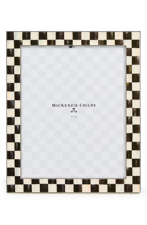Mackenzie-childs Mackenzie Childs Courtly Check Silver Plate 8 X 10-inch Picture Frame In Multi