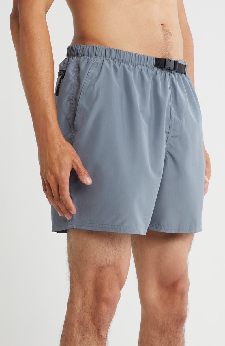 Nike 5-Inch Cargo Swim Trunks, Alternate, color, Cool Grey