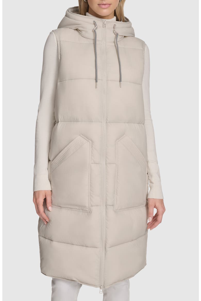 Kerr Hooded Longline Puffer Vest, Main, color, MOON