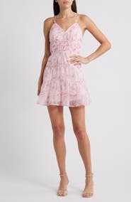 LAYERED WITH LOVE Floral Tiered Chiffon Minidress