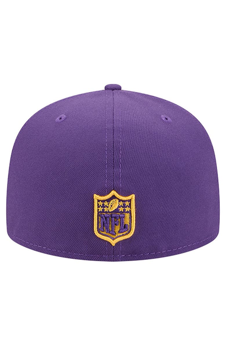 New Era Men's New Era  Purple Minnesota Vikings Group Chat 59FIFTY Fitted Hat, Alternate, color, Purple