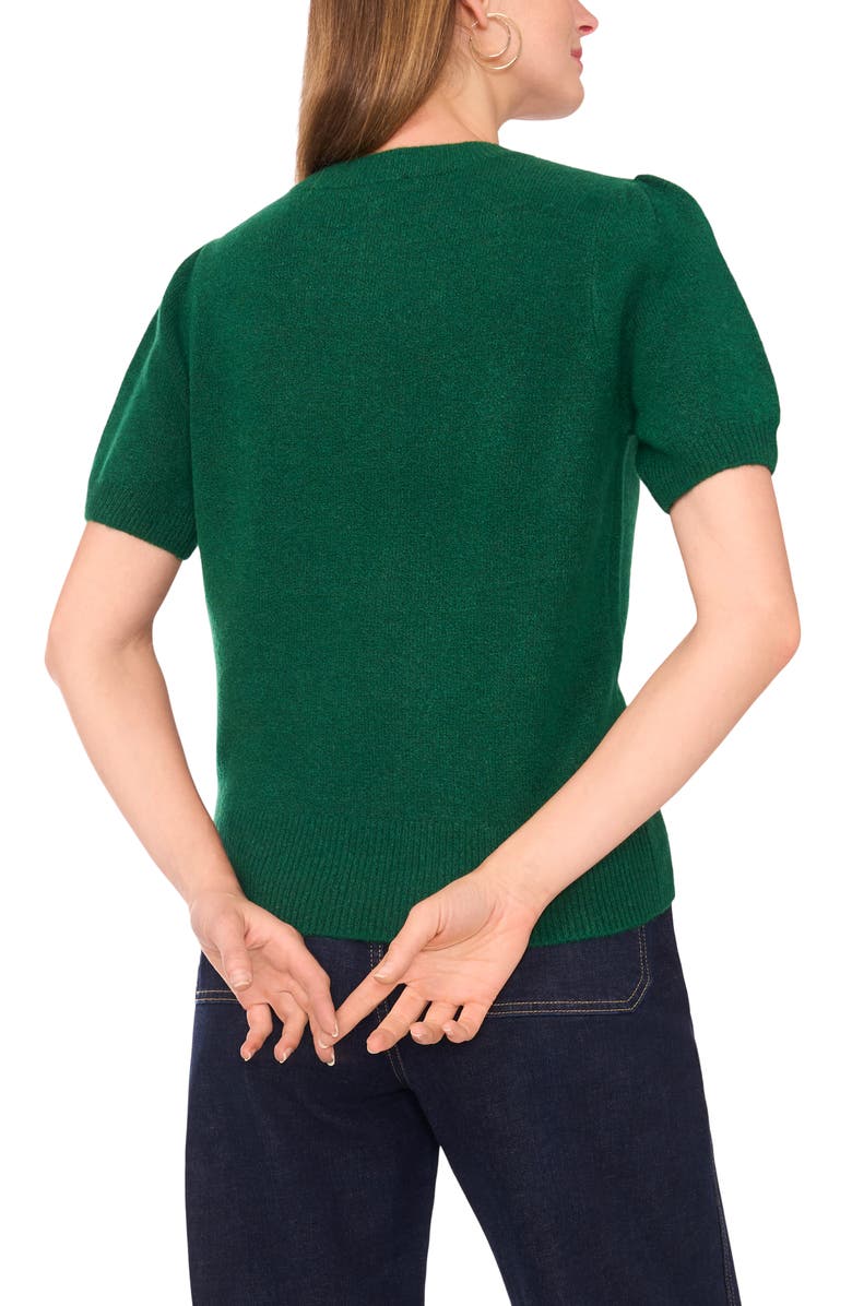 Vince Camuto Puff Sleeve Sweater, Alternate, color, Alpine Green