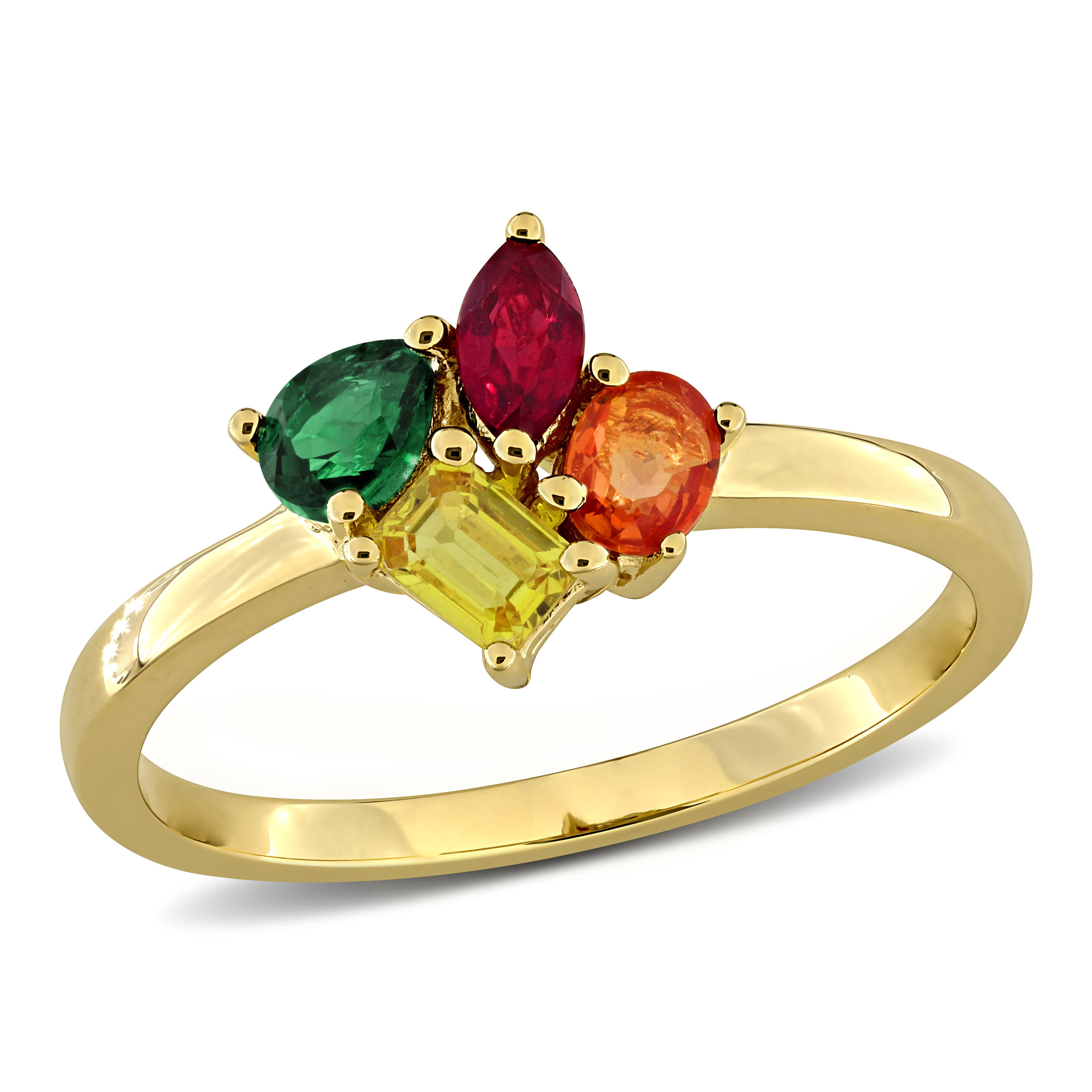 Multi-Stone/Yellow-Plated