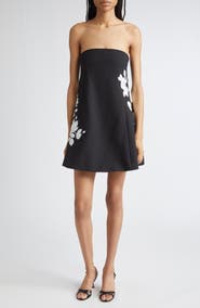 Cinq à Sept Irla Trailing Floral Strapless Minidress