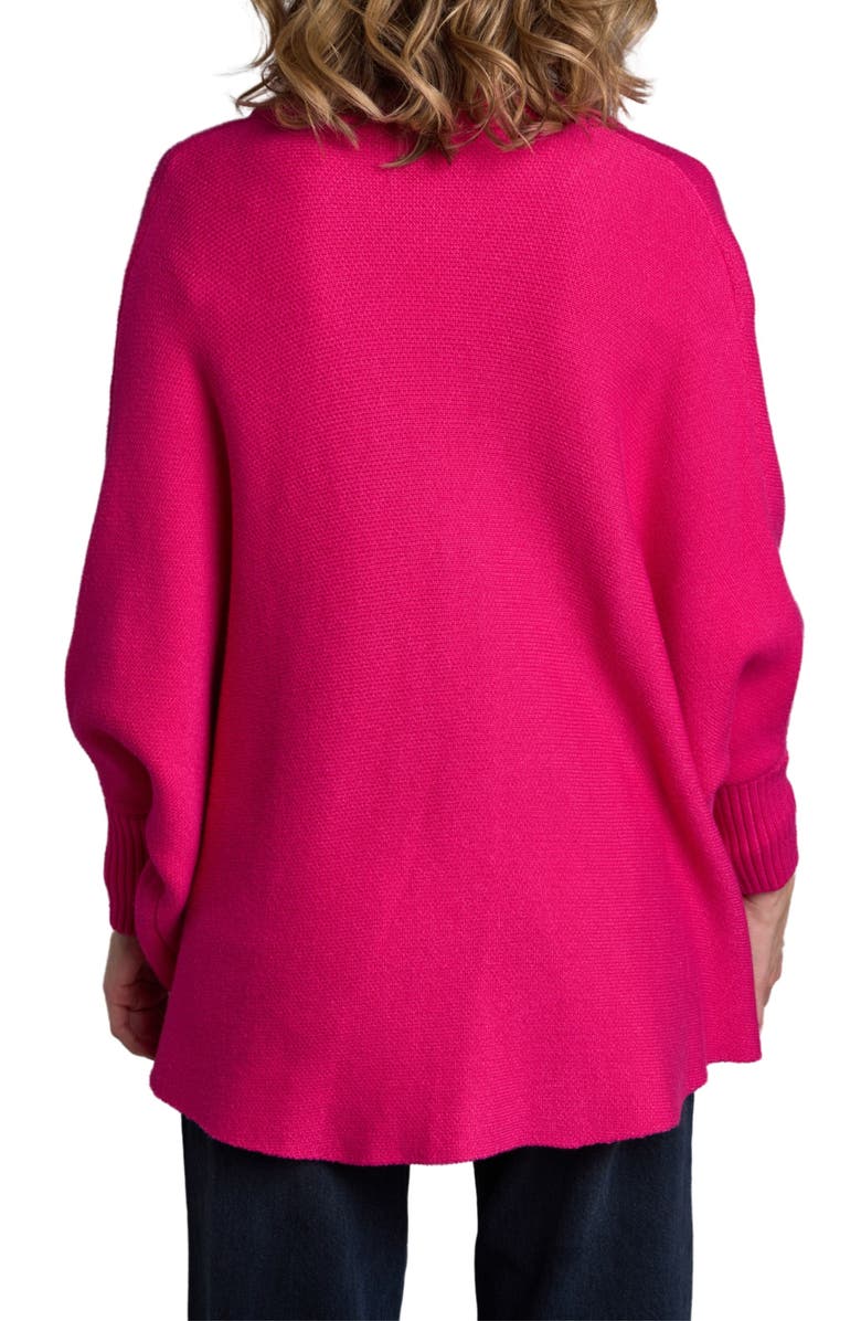 SAACHI Oversize Ribbed Knit Cardigan, Alternate, color, Fuschia