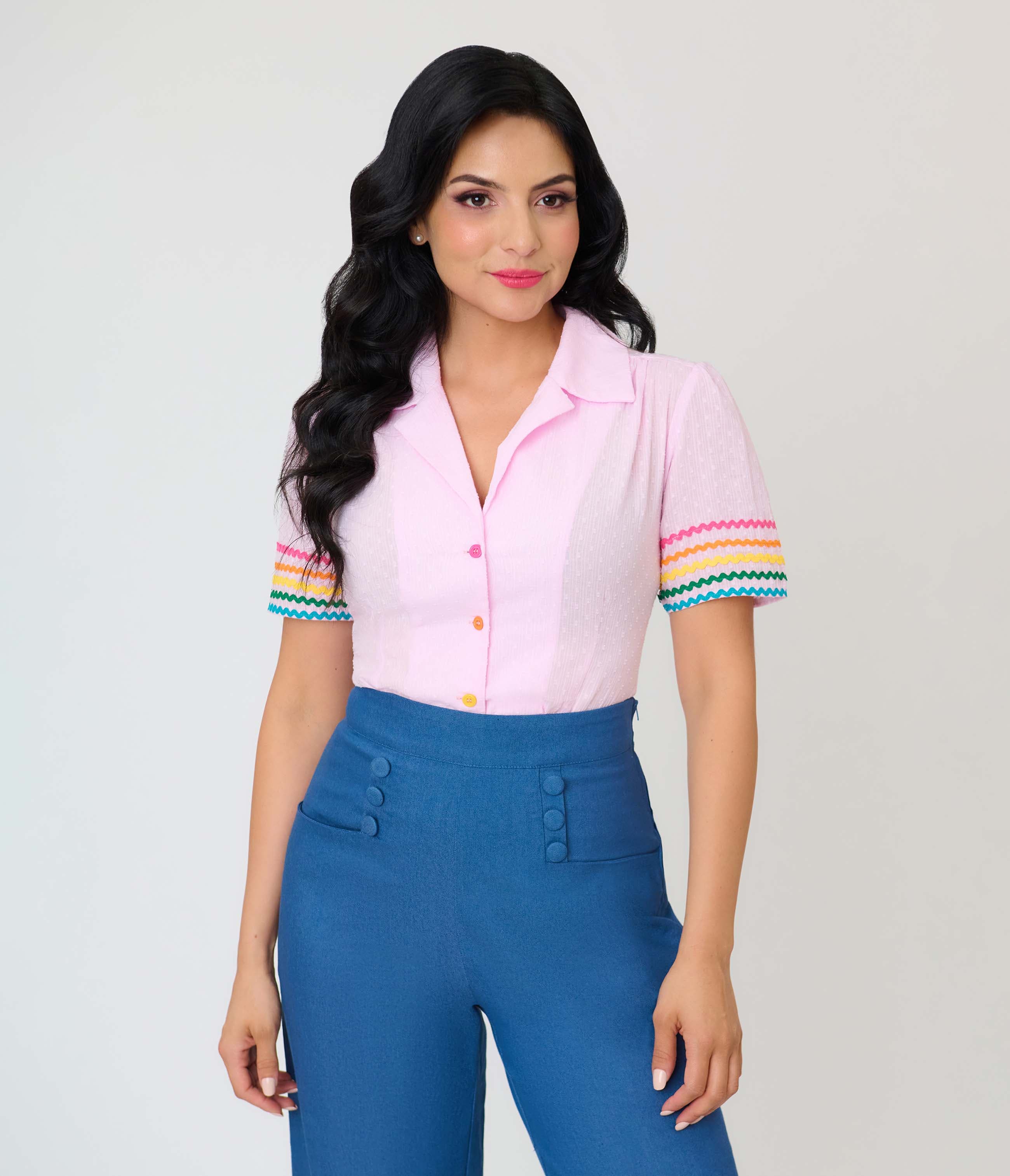 Pink w/ Rainbow Print