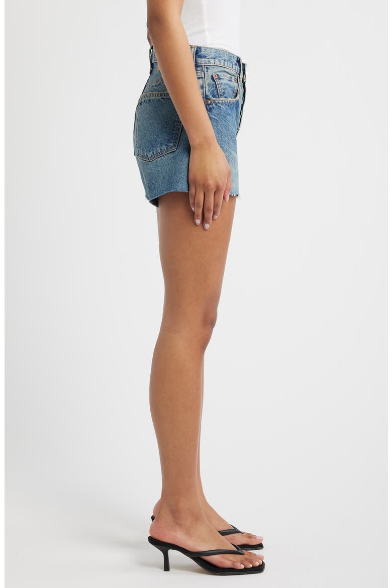 Kapolei High Waist Cutoff Shorts, Alternate, color, BLUE