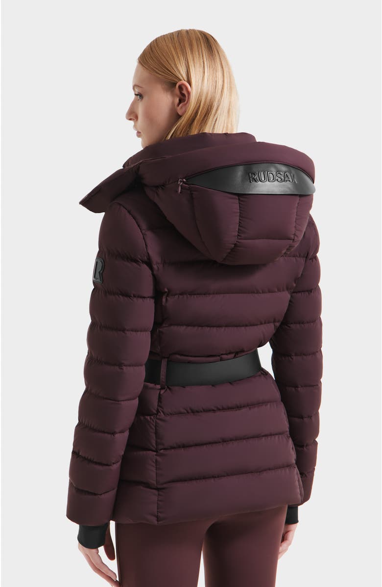 Rudsak Pelin Short Quilted Down Puffer, Alternate, color, Bordeaux