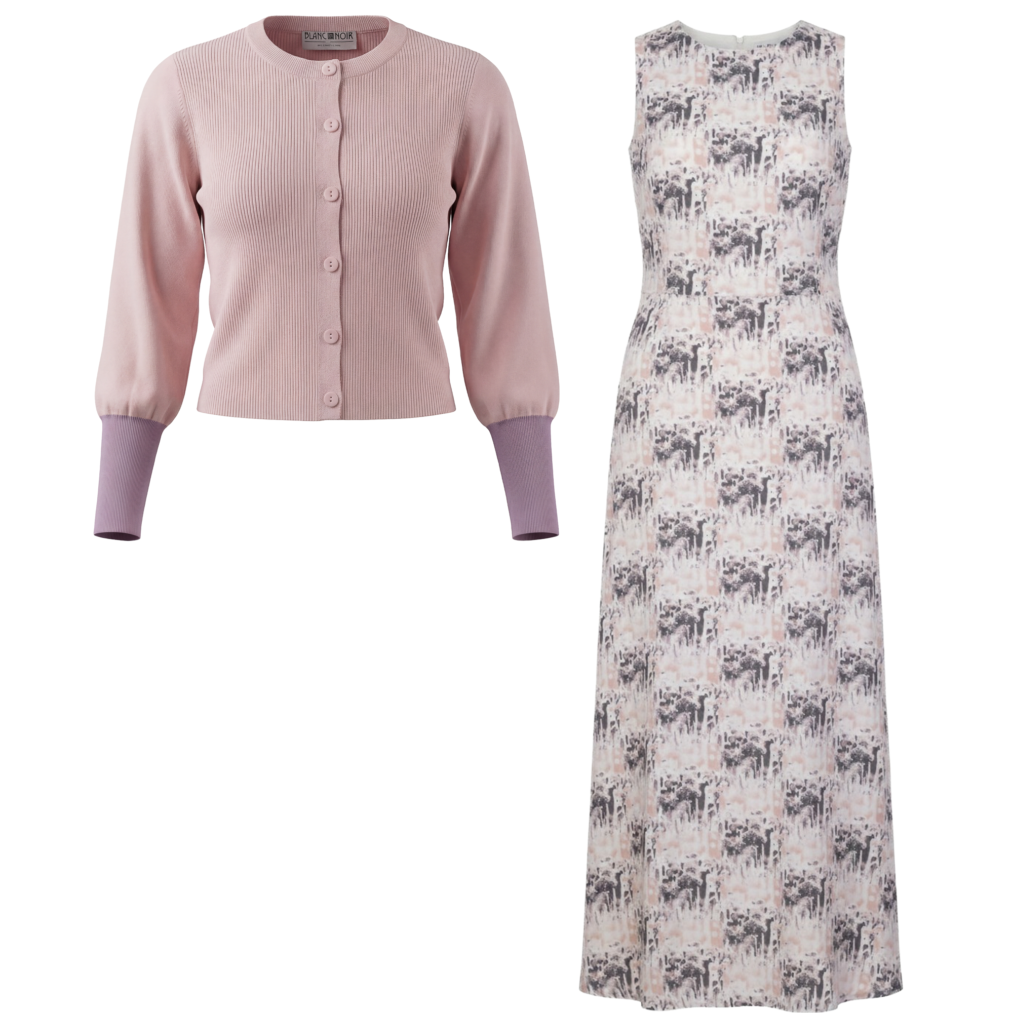 selected Cream Rose Print/Misty Rose