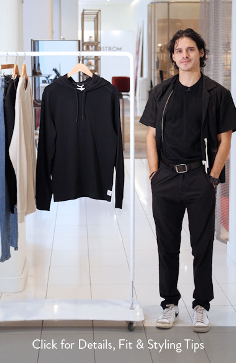 Lightweight Waffle Stitch Hoodie, sales video thumbnail