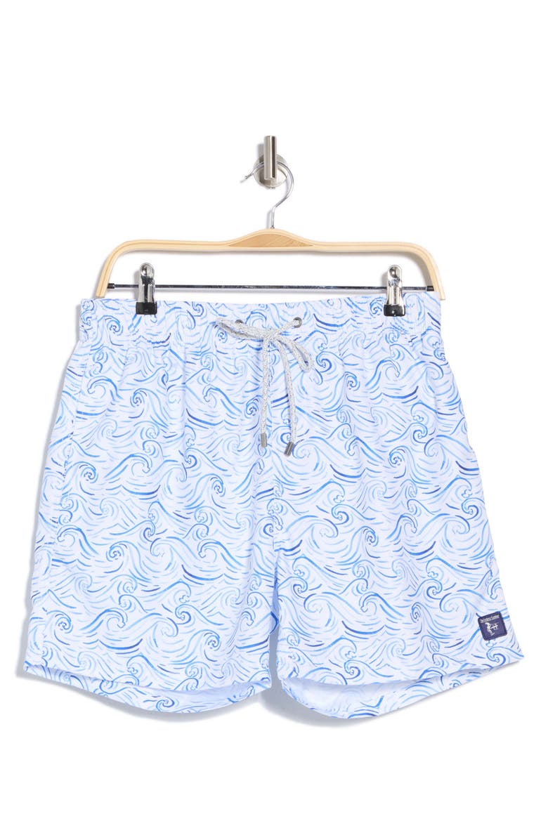 Vintage Summer Volley Swim Shorts, Alternate, color, White