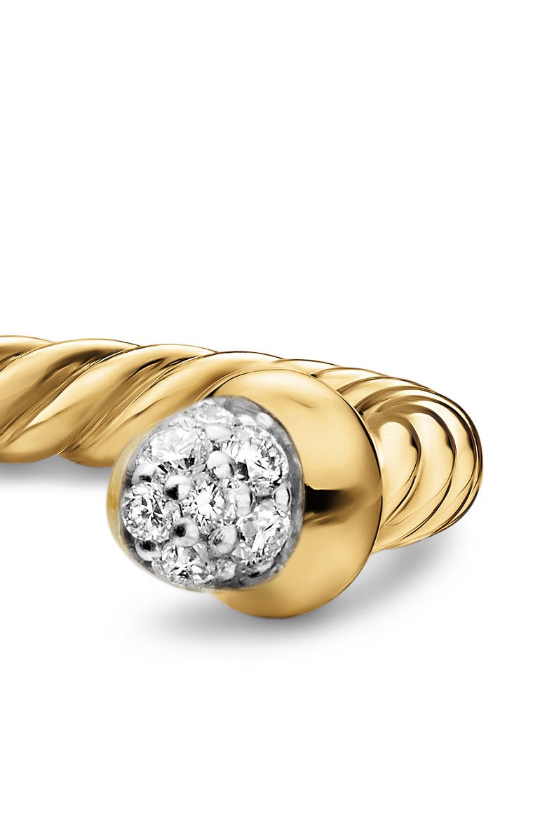 David Yurman Micro Cablespira<sup>®</sup> Flex Open Ring, Alternate, color, Gold