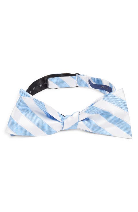 Stripe Silk Bow Tie