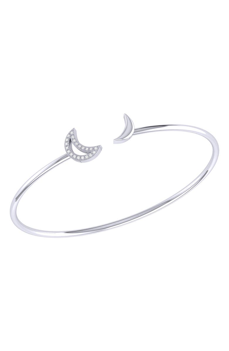 LuvMyJewelry Date Night Diamond Cuff Bracelet, Alternate, color, Silver