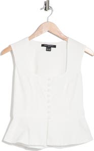 French Connection Sleeveless Peplum Top
