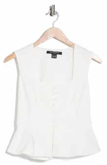 French Connection Sleeveless Peplum Top
