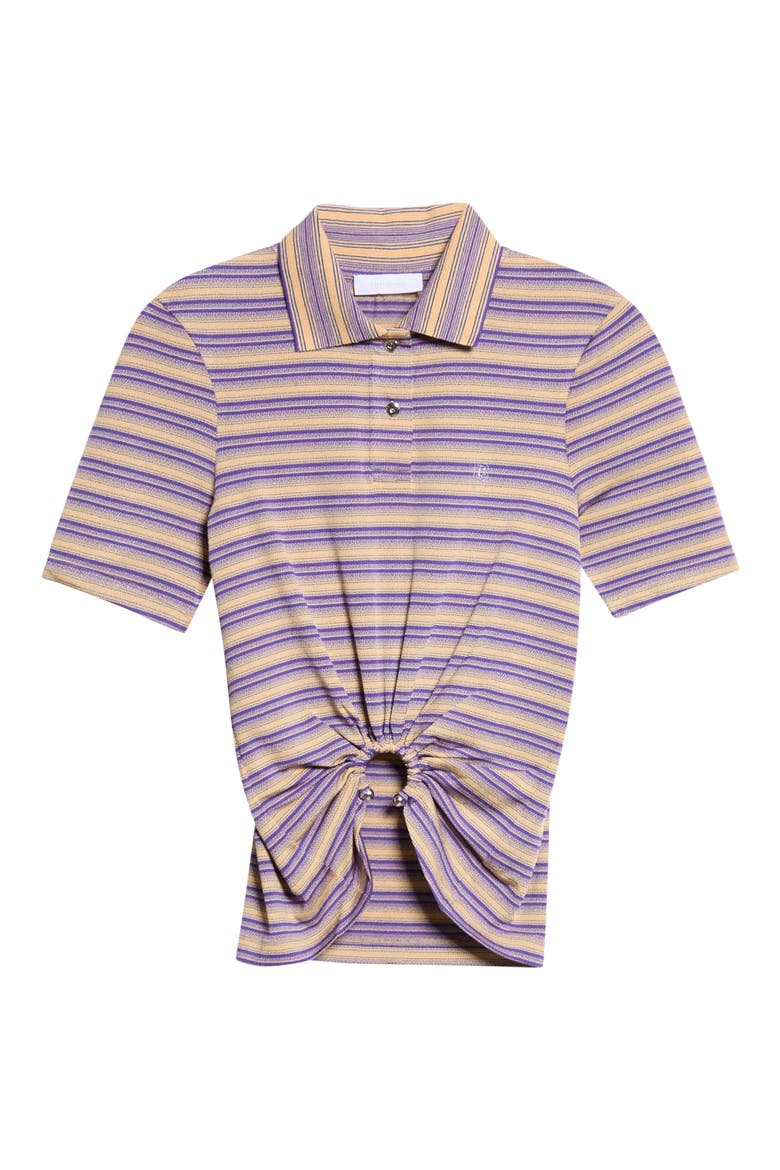 Pierced Stripe Polo, Main, color, STRIPES VIOLET / RED