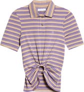 Rabanne Pierced Stripe Polo