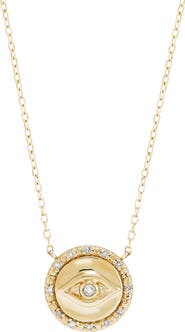Frankie & Zoe Diamond Evil Eye Necklace