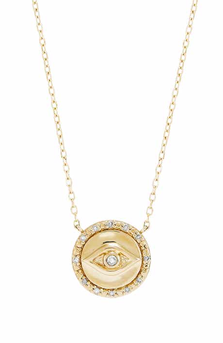 Frankie & Zoe Diamond Evil Eye Necklace