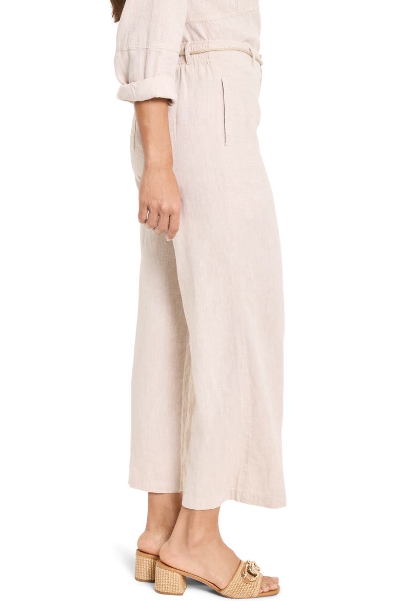 NIC+ZOE Rumba Rope Belt Linen Blend Pants, Alternate, color, Neutral Mix