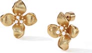 RETRO CHIC Large Iris Blossom Stud Earrings
