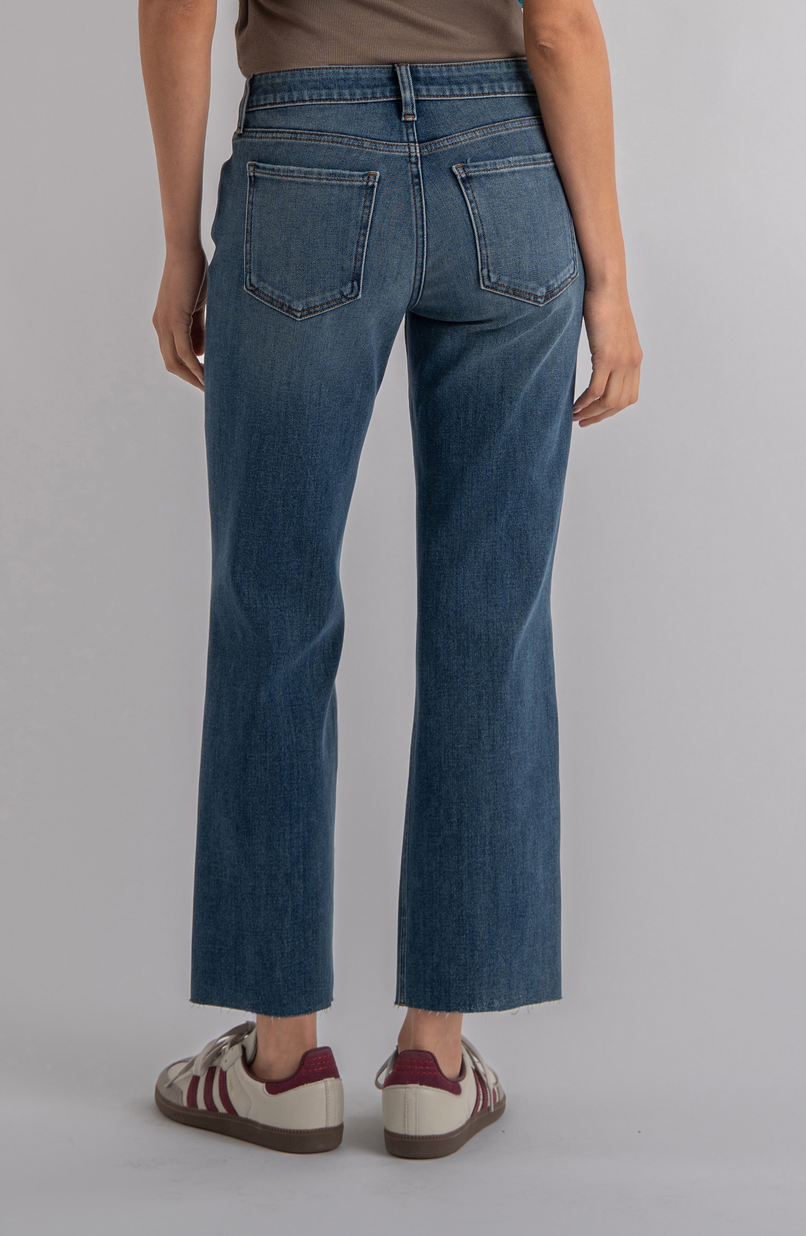 Kelsey Fab Ab Raw Hem Ankle Flare Jeans - image 2